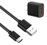 USB-C Charge Cord Wire & AC Block for TV, SolarCell Solar Cell, Smart TV, Frame TV & Similar Remote Controls Needing a USBC Charger/Charging