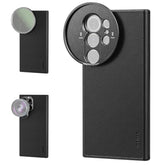 NEEWER S25 Ultra Case, Protective Faux Leather Phone Case with 17mm Lens Mounts & 67mm Filter Adapter for Video Recording, Compatible with Samsung Galaxy S25 Ultra MagSafe Charging, PA092 Black