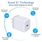 Usb C Charger, 2Pack 20W Pd 3.0 Wall Charger Power Delivery Type C Fast Charger Block For Iphone 15 14 Se 13 12 11 Pro Max Xs Xr X 8 Plus,Ipad Pro,Airpods Pro,Pixel 7 6 5,Galaxy S23 S22 A14 A54