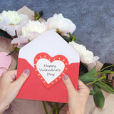 180 Pcs Valentine'S Day Cards With Envelopes Blank Heart Shaped Greeting Cards Funny Paper Cutouts Gummed Envelopes For Valentine'S Day Anniversary Weddings Invitations, 4 X 6 Inch(Cute Eyes)
