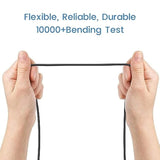 10-Pack 6ft Micro USB Charging Cables & Data Sync - USB-A to Micro USB Cable Bulk for Older Samsung/LG/Android Devices/Kindle, Black