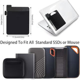 Portable Hard Drive Sleeve For Laptop - Ssd Solid State Drive - Reusable Adhesive - Stick On External Hard Drive Carrying Case - Travel Pocket Pouch