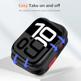Rugged Case Compatible With Apple Watch Case 42Mm Series 11/10, Soft Flexible Tpu Shockproof Protective Bumper Cover For Iwatch 42Mm, Black