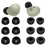6 Pairs Galaxy Buds 2 Pro/Galaxy Buds 2 Memory Foam Ear Tips Buds, S/M/L Reduce Noise Fit In Case Comfortable No Silicone Pain Compatible With Samsung Galaxy Buds 2 / Galaxy Buds 2 Pro - Black
