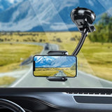 Wall Phone Holder, Solid Arm Suction Mount for Bathroom, Kitchen, Car, Window