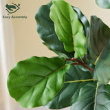 Artificial Fiddle Leaf Fig Tree, 7Ft Tall Faux Ficus Lyrata Fake Tree In White Pot, Artificial Tree Indoor Decor, Fiddle Leaf Fig Tree Fake Plant For Home Office Living Room Decoration Modern