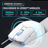 Wireless Gaming Mouse,26,000 Dpi,Paw3395 Sensor,Rgb Backlit,Ergonomic Design,6 Programmable Buttons,Long Battery Life,Ultra-Lightweight,White Gaming Mice Compatible With Pc, Mac