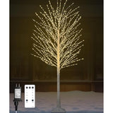 7Ft Lighted Birch Tree With 1200 Led Warm White Lights, 8 Modes, Timer Remote Faux Prelit Twig Christmas Tree, Light Up Trees For Indoor Outdoor Xmas Holiday Party Decoration