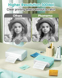 M04S Sticker Thermal Printer Ai Smart Printer Bluetooth Printpod Note Printer, Support 2/3/4 Inch Printing Width, 300 Dpi,Compatible With Phones, Suitable For Gift, Notes, Documents