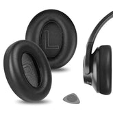 Geekria Elite Sheepskin Replacement Ear Pads for Soundcore by Anker Life Q20, Q20+, Q20i, Life 2 Headphones (Not Fit for Life 2 Neo), Repair Parts (Black)