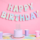 Iridescent Happy Birthday Foil Banner - 5 Ft. | Bday Party Decorations, 70S Cool Birthday Decor, Sweet 16, 21St