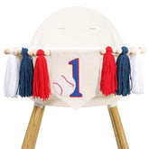 Baseball First Birthday Tassel High Chair Banner - Baseball First Birthday Decorations,Rookie Of The Year 1St Baseball Highchiar,High Chair Banner First Birthday Boy