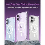 Magnetic Slim Case for iPhone 17, Compatible with MagSafe, Shockproof and Anti-Yellowing, Full Camera Protection, Includes Screen and Lens Protectors, Clear Protective Case