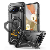 For Pixel 10 Pro Xl Case With 360° Spin Magnetic Stand, Compatible With Magsafe, Non-Slip Edge Rugged, Military Grade Protection For Google Pixel 10 Pro Xl Case, Black