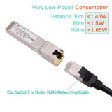 100 Meters, 10Gb Sfp+ To Rj45 Modules, 1G/2.5G/5G/10Gbase-T Ethernet Copper To Sfp+ Transceiver For Ubiquiti Uf-Rj45-10G, Plugin 10Gb Sfp+ Port, Very Low Power Consumption