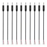 10-Pack 3.5Mm 1/8" To Speaker Wire Trs Stereo Male Plug To Bare Wire Pigtail 3.5Mm Jack Connector Adapter Repair Audio Cable For Speaker Headphone Headset Earphone