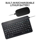 2 Pack Ultra-Slim Bluetooth Keyboard And Mouse Portable Mini Wireless Keyboard Rechargeable For Apple Ipad Iphone Samsung Tablet Iphone Smartphone Ios Android Windows, Round Keys Pink