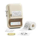 B21 Label Maker Machine With Tape, 2 Inch Portable Sticker Printer Thermal Labeler For Gift Jar Candle Address Labels For Home Office Business Organization, Supports Mobile & Pc, White