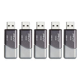 128Gb Turbo Attaché 3 Usb 3.0 Flash Drive 5-Pack Grey, P-Fd128X5Tbop-Mp, 100Mb/S, Light-Weight Durable - Data Storage And Transfer