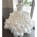 Pearl White Balloons 5 Inch, 100 Pcs Small Pearl Balloon Cream Clear White Latex Balloons For Arch, White Helium Mini Balloons For Women White Birthday Wedding Baby Shower Anniversary Party Decoration