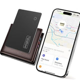 Apple Mfi Certified Wallet Tracker, Works With Apple Find My, Rechargeable 0.07In Ultra-Slim Tracking Card, Item Locator For Wallet, Luggage, Passports, Purse