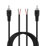 Rca To Speaker Wire, 2-Pack 6Ft Rca Male Plug Jack Connector To Bare Wire Pigtail Repair Rca Adapter Audio Cable For Speaker Amplifier Audio Video Av Receiver Tv Subwoofer