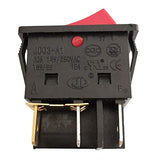 Inverter Welding Machine Rocker Switch Jd03-A1 6Pin 125/250V 30A Large Current Electric Pushbutton Switches With Connecting Piece, Red