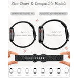 Floral Silicone Apple Watch Band for Women, Sunflower Design, Multiple Sizes