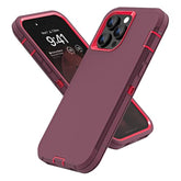 Heavy Duty Shockproof Full Body Protection 3 in 1 Silicone Rubber & Hard PC Rugged Durable Phone Cover for iPhone 14 Pro Max
