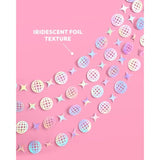 4pcs Iridescent Disco Sparkle Hanging Garland 12ft Bachelorette Party Decor