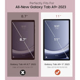 Case For Samsung Galaxy Tab A9+/A9 Plus 11" 2023, Slim Soft Tpu Translucent Frosted Back Protective Cover For Galaxy Tab A9+ Tablet Smx210/X216/X218, Auto Wake/Sleep, Rose Gold