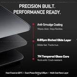 Glass Gaming Mouse Pad - Premium Glass Pad With Anti-Slip Rubber Base - Smooth, Precise Tracking, Durable Surface For High-Speed Gaming, Ideal For Fps Players (White-50 * 40Cm)