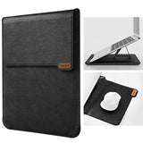 Laptop Sleeve Case With Laptop Stand,13-13.6" Computer Shock Resistant Bag With Mouse Pad For 13" Macbook Pro And Macbook Air 13", Xps 13", Surface Book 13.5", Ipad Pro 12.9", Black Texture