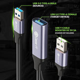 GearIT USB 3.0 Active Extension Cable (30 Feet) A-Male to A-Female USB Repeate