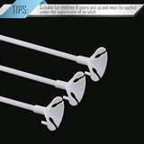 50 Pieces Plastic White Balloon Sticks With Cups For Party, Valentine'