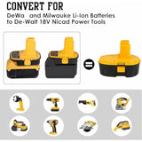Dm18D Adapter For Dewalt 18V To 20V Battery, 2 Pack New Upgraded For Dca1820 Converter Fit For Dewalt 20V & For Milwaukee M18 Battery Use For Dewalt 18V Nicad & Nimh Tools