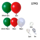 Red Green And White Balloon Garland For Birthday Baby Shower Wedding Graduation Christmas Party Decoration