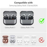 Compatible With Samsung Galaxy Buds 3 Pro And Galaxy Buds 3 (2024) Case With Cleaner Kit, Military Tpu Shockproof Protective Hard Cover With Secure Lock For Men (Red)