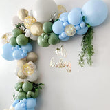 Sage Green And Blue Balloon Garland Kit With Arch Kit, 18 10 5 Inch Ba