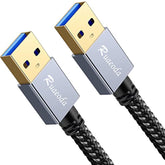 Usb To Usb Cable 3 Ft, Usb 3.0 Male To Male Type A To A Double Sided Usbcord For Data Transfer,Hard Drive,Laptop,Dvd,Tv,Usb Hub And More