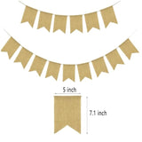 15Pcs Burlap Baner Prestringed, Diy Custom Banner Kit, Customizable Personalized Banner, With Letters A To Z Stencil, Birthday Wedding Party Decor