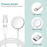 For Google Pixel Watch Charger, Replacement Usb-C Charger Stand Compatible With Google Pixel Watch Gen 1 Magnetic Portable Charging Cable Power (White)