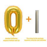 32" gold number 0 foil balloon for birthday party decoration supplies