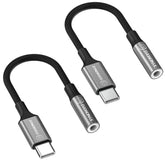 Usb C To Aux 3.5Mm Audio Adapter Type C To Headphone Aux Jack Dongle 24Bit/96Khz Hifi Dac Cable Cord Compatible With Iphone 16 15 Pro Max/16 Plus, Ipad, Galaxy S25 S24 Ultra, Pixel 9-2 Pack