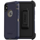 OtterBox DEFENDER SERIES SCREENLESS Case Case for iPhone Xs & iPhone X - Retail Packaging - DARK LAKE (CHINCHILLA/DRESS BLUES)