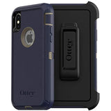 OtterBox DEFENDER SERIES SCREENLESS Case Case for iPhone Xs & iPhone X - Retail Packaging - DARK LAKE (CHINCHILLA/DRESS BLUES)
