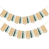 1St Birthday Burlap Photo Banner Garland Handmade Felt From Newborn To 12 Months With Gradient Sage Green Ribbon For Baby Boy Girl Monthly Milestones First Birthday Party Decoration Supplies