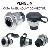 5Pcs Rj45 Cat6 Panel Mount Connector, Cat6 Ethernet Lan Pass Through Coupler,