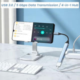 4-in-1 Charging Hub Compatible with MagicBand+ and Magic Band - USB and USB-C to MultiCharger for Smart Watch Band Ring Buds and Earbuds, 2-Pack