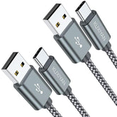 2-Pack 3FT USB C Cable, Fast Charging Nylon Braided Cord for iPhone/Samsung